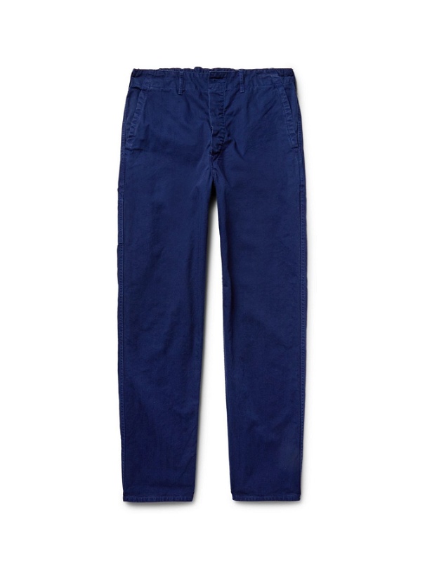 Photo: OrSlow - Cotton-Twill Trousers - Blue