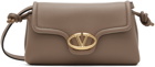 Valentino Garavani Taupe VLogo Soft Mini Drawstring Bag