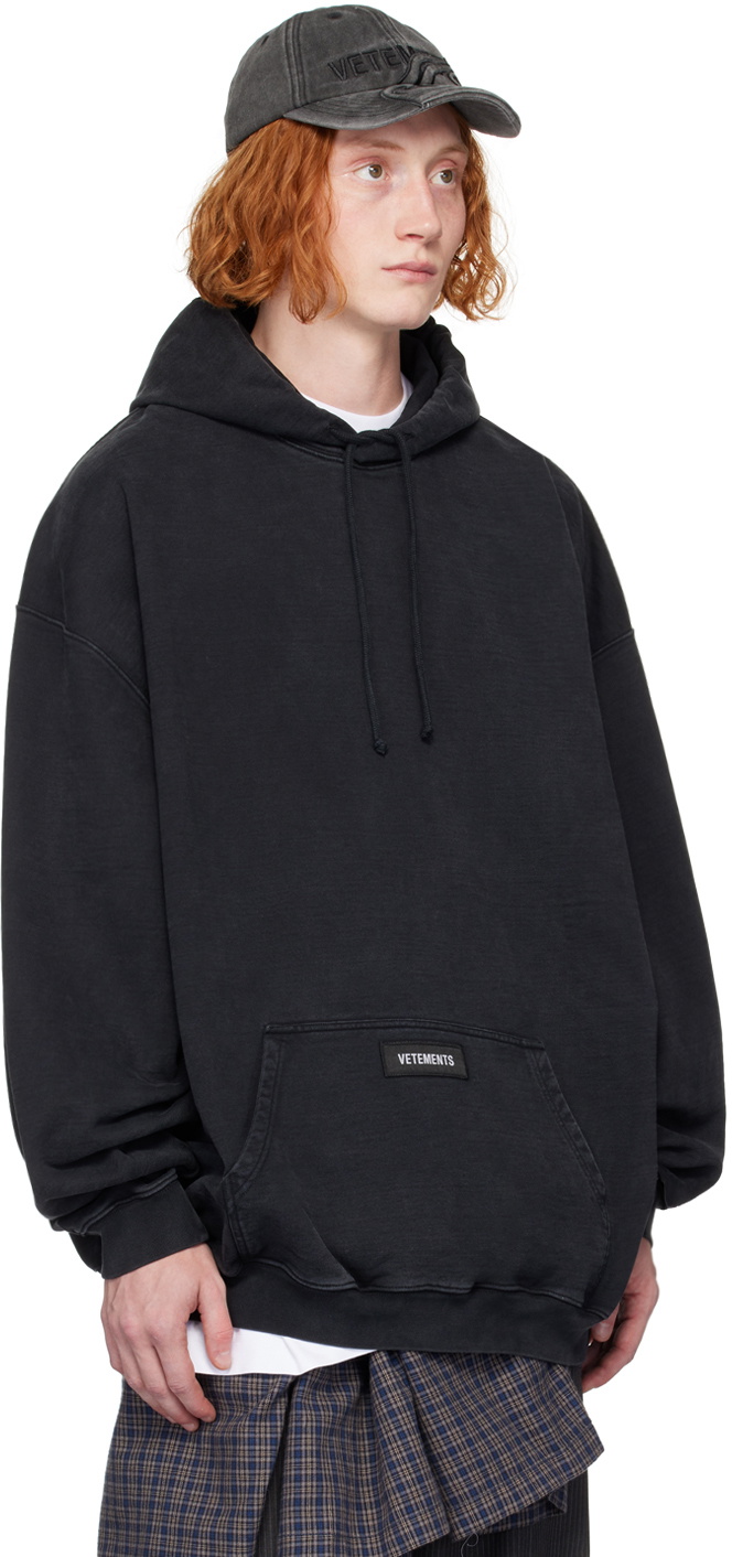 【VETEMENTS】ブラック Make Earth Cool Again フーディ Black 'Make Earth Cool Again' Hoodie by VETEMENTS on Sale