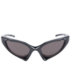 Balenciaga Men's Runner Cat Eye Glasses in Black 