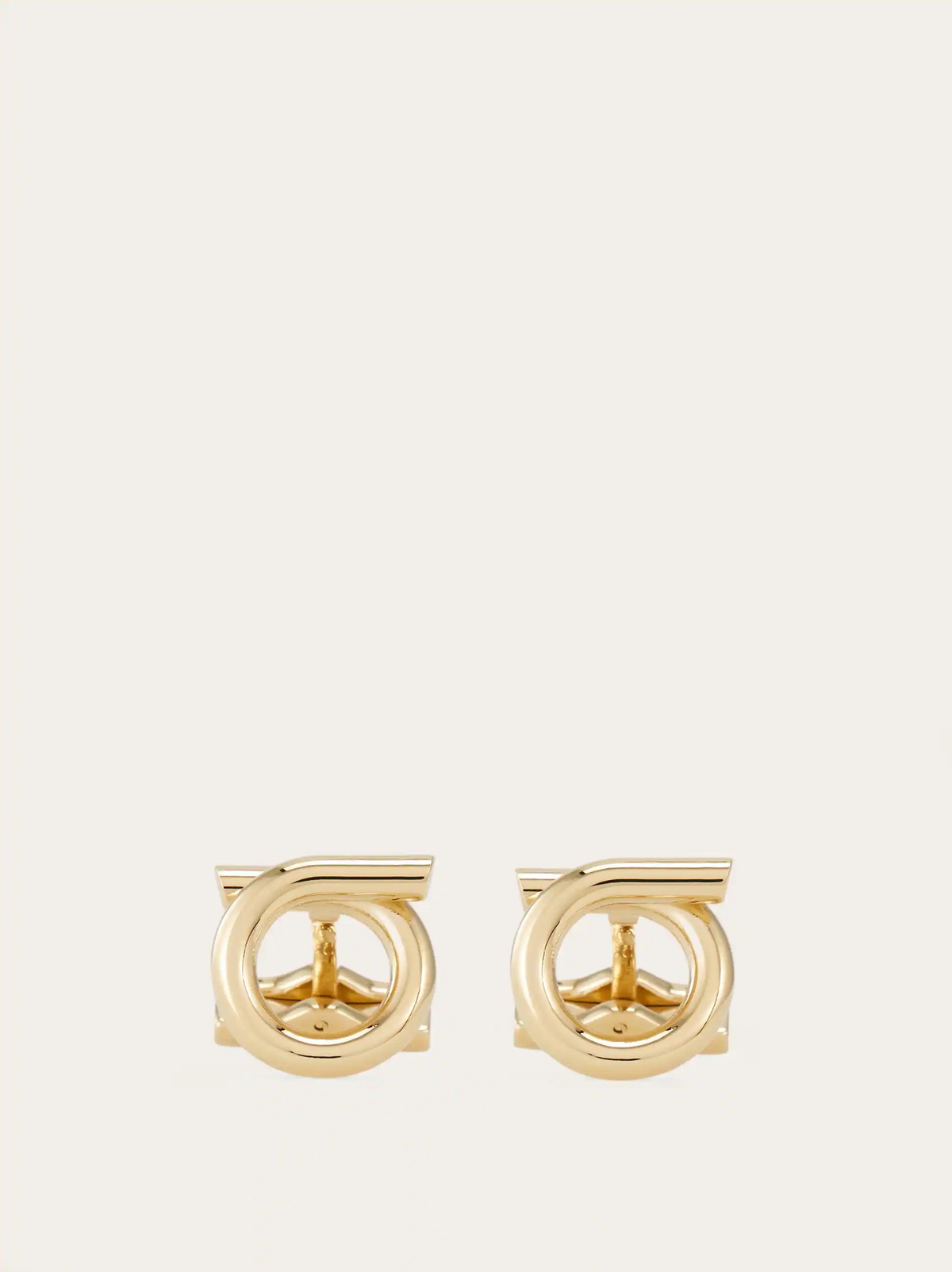 Ferragamo Mens Gancini cufflinks in Gold