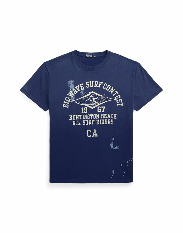 Photo: Polo Ralph Lauren Classic Fit Jersey Graphic T-shirt Mens T-shirt in Navy