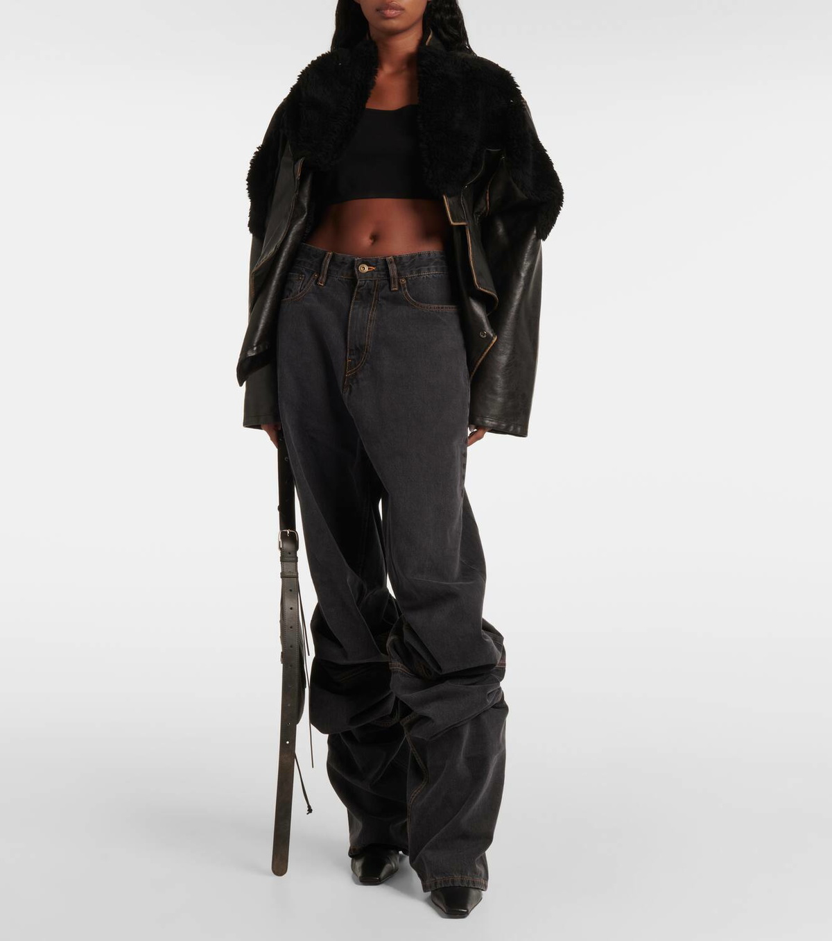 Y/Project Evergreen Draped Cuff wide-leg jeans Y/Project
