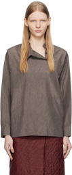 UMBER POSTPAST Brown Garment-Dyed Blouse