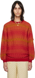 Isa Boulder SSENSE Exclusive Orange Pixel Sweater