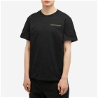 Alexander McQueen Men's Embroidered Logo T-Shirt in Black/Silver/Gold