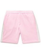 Alexander McQueen - Straight-Leg Webbing-Trimmed Cotton-Jersey Shorts - Pink