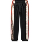 Gucci - Slim-Fit Tapered Printed Silk-Trimmed Jersey Track Pants - Black