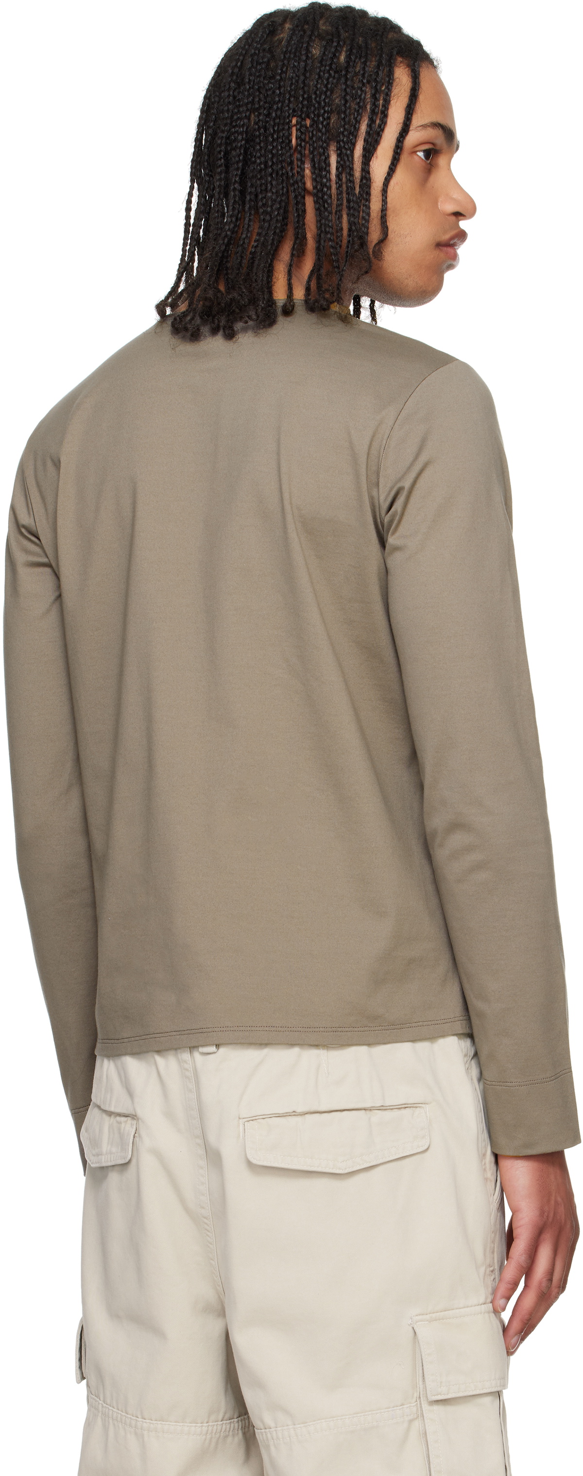 Raimundo Langlois Brown Long Sleeve Henley
