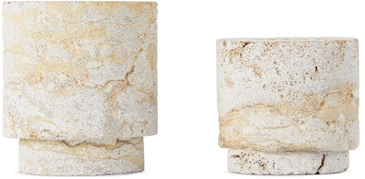 Photo: Studio Corkinho Grey Erosion Stoneware Candleholder