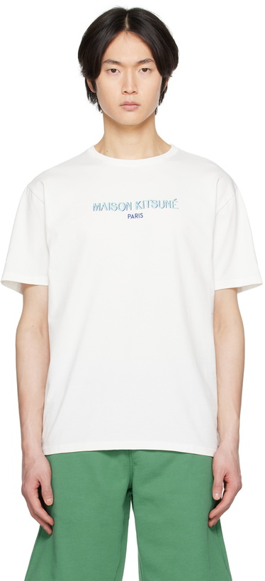 Photo: Maison Kitsuné White 'Paris' T-Shirt