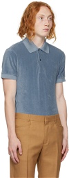 TOM FORD Blue Towelling Polo