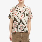 BODE Men's Ace Of Spades Vacation Shirt in Black/Multi