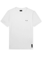 FENDI - Logo-Embroidered Cotton-Jersey T-Shirt - White
