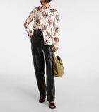 Loewe Leather straight pants