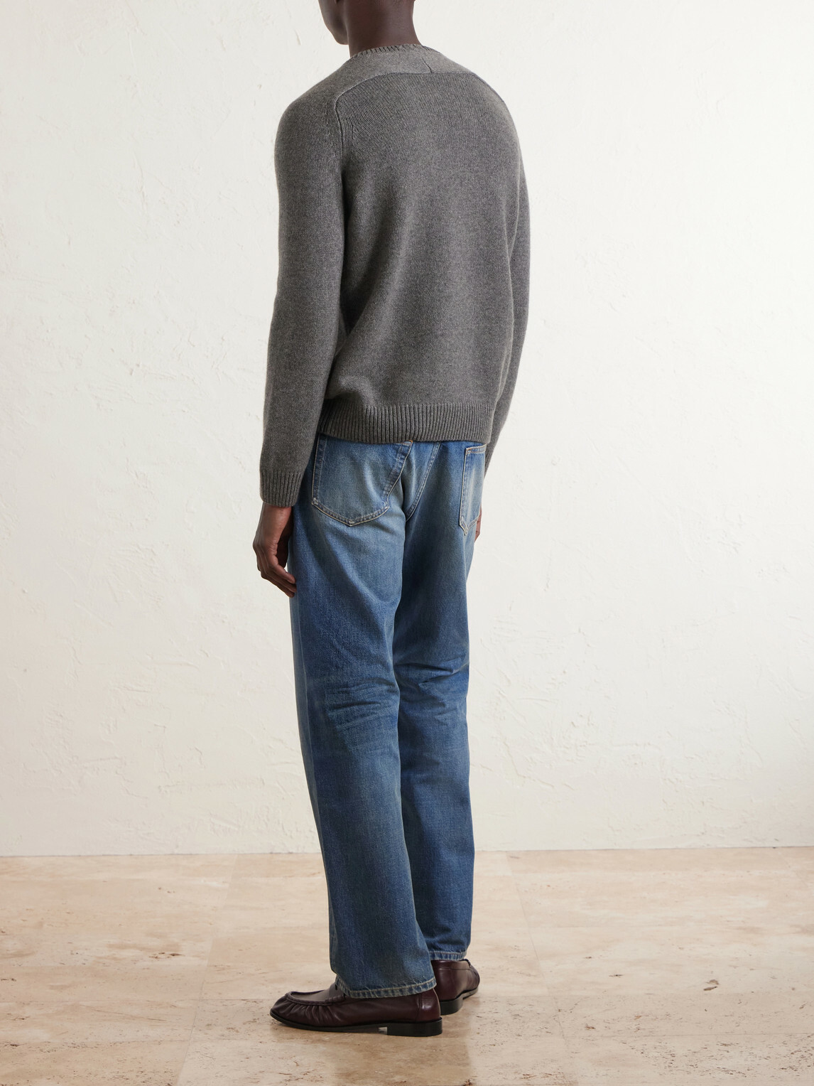 SAINT LAURENT - Cashmere and Wool-Blend Sweater - Gray