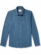 Folk - Garment-Dyed Cotton-Corduroy Shirt - Blue