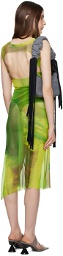 Paula Canovas Del Vas Green Cutout Midi Dress