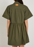 Simkhai Dawson Shell Mini Shirt Dress Green