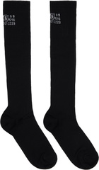 MM6 Maison Margiela Black Knee-High Socks