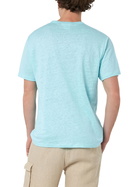 MC2 Saint Barth Man Water Green Linen Jersey T-shirt Ecstasea With Pocket