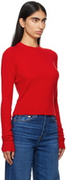 Re/Done Red Cashmere Crewneck Sweater