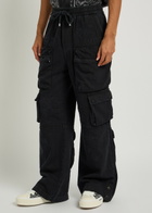 Amiri Distressed Denim Cargo Trousers Black