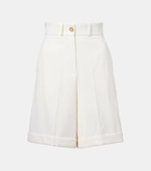 Patou High-rise cotton gabardine Bermuda shorts