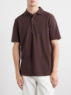 Frescobol Carioca - Luca Organic Cotton Piqué Polo Shirt - Brown