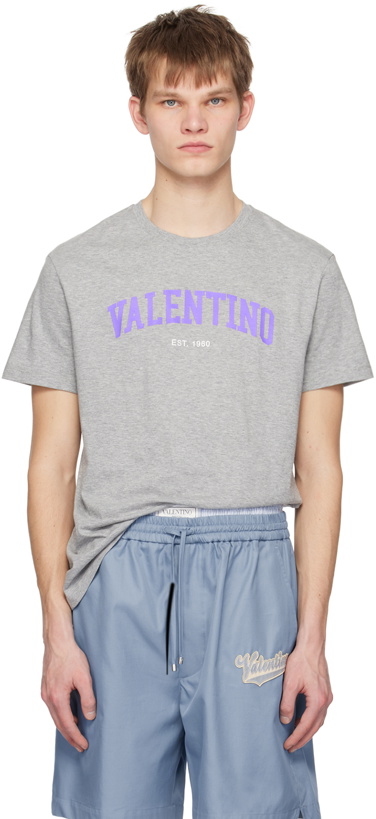 Photo: Valentino Gray Print T-Shirt
