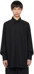 Y's Black Spread Collar Shirt