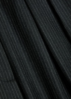 Anine Bing Lou Pinstriped Wide-leg Trousers Black And White