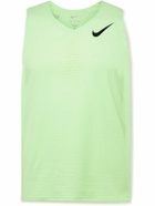 Nike Running - AeroSwift Slim-Fit Perforated Dri-FIT ADV Tank Top - Green