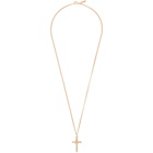 Emanuele Bicocchi SSENSE Exclusive Rose Gold Mini Cross Pendant Necklace