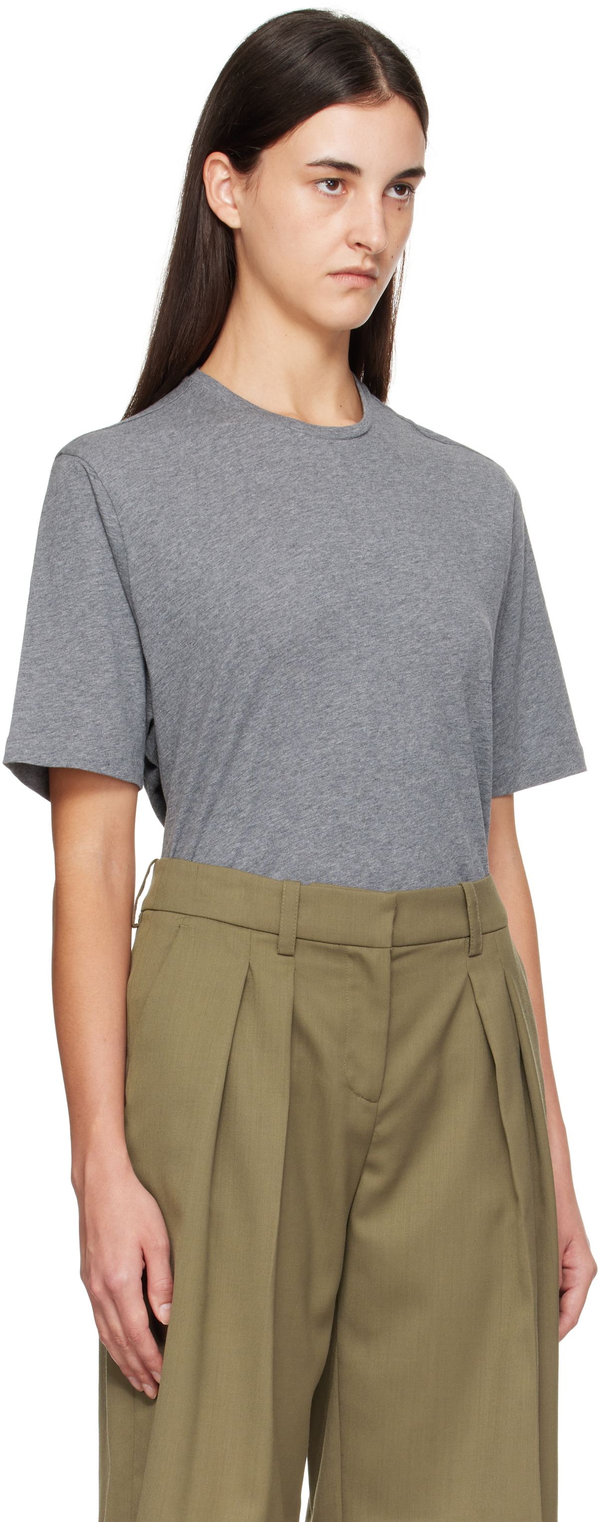 The Frankie Shop Gray Harper Soft Organic T-shirt