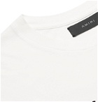 AMIRI - Logo-Flocked Cotton-Jersey T-Shirt - Neutrals