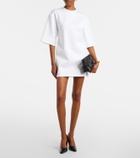 Wardrobe.NYC Open-back cotton-blend jersey minidress