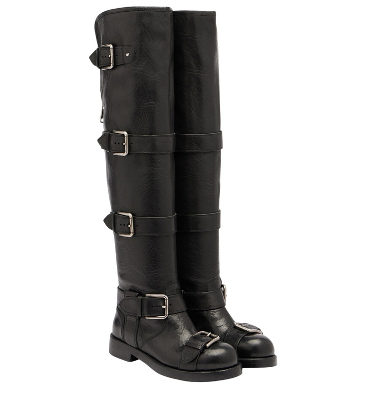 Photo: Dolce&Gabbana Over-the-knee leather biker boots