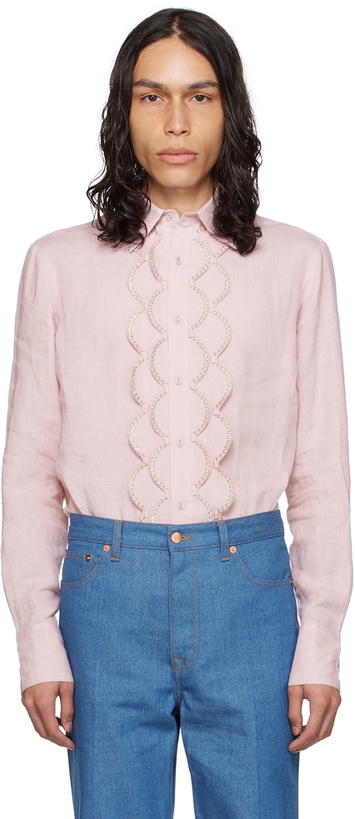 Photo: 73 LONDON Pink Scalloped Shirt