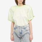 Y/Project Women's Ruched Shoulder T-Shirt in Lime Green