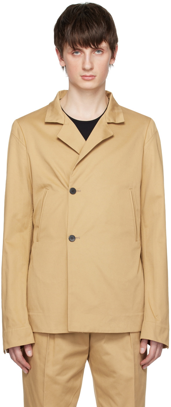 SAPIO Beige Double-Breasted Blazer