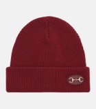 Gucci Horsebit ribbed-knit wool beanie