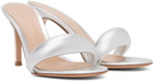 Gianvito Rossi Silver Bijoux 85 Mules
