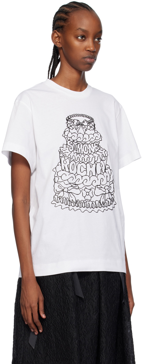 Simone Rocha Cake Course Simone Rocha White Cake T-Shirt Simone Rocha