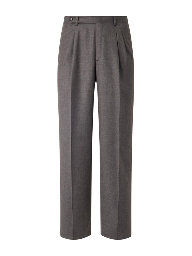 Photo: Brioni - Capri Wool-Gabardine Trousers - Gray