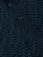 Orlebar Brown - Honeycomb-Knit Cotton Polo Shirt - Blue
