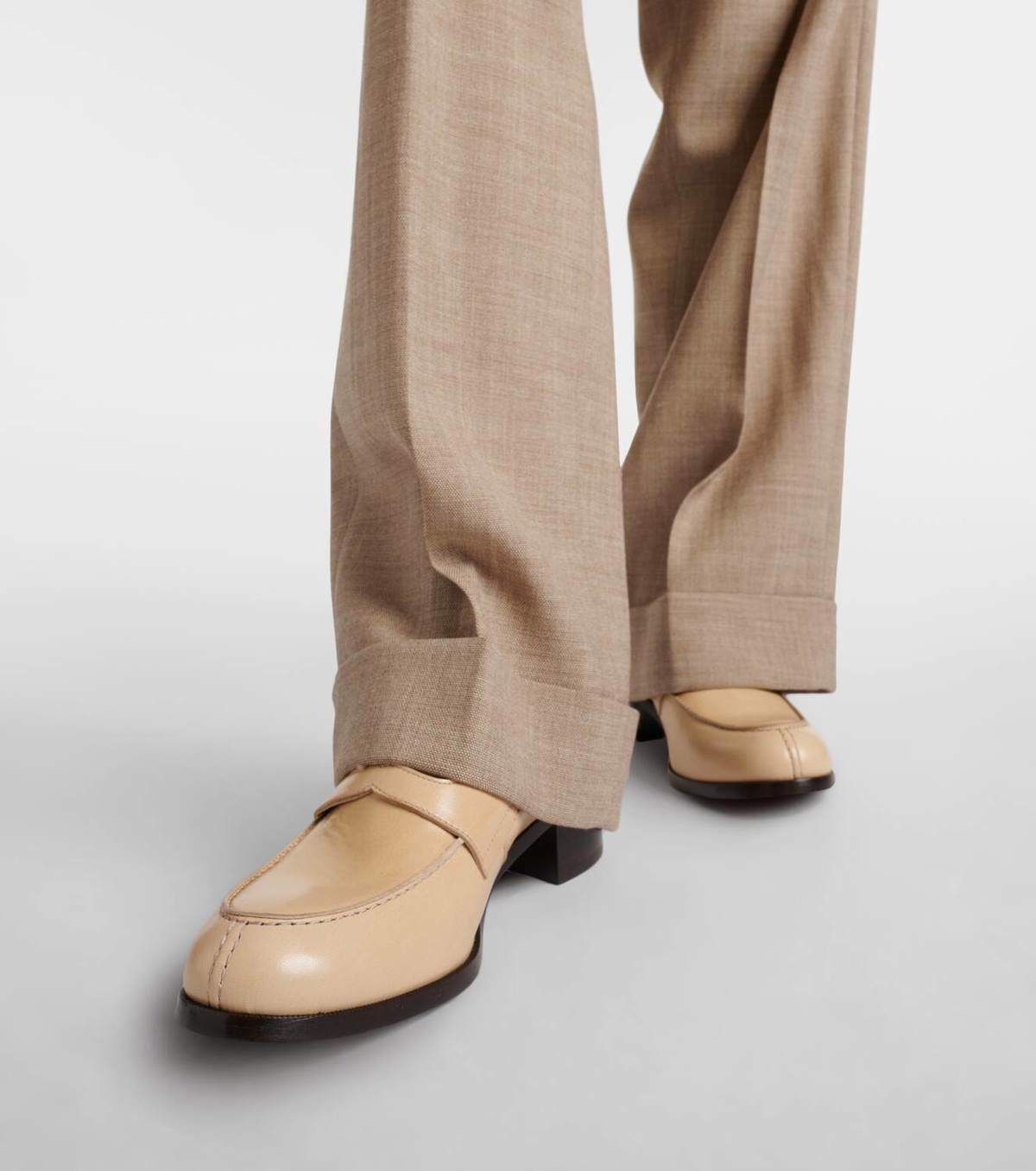 The Row Vera leather loafer pumps The Row
