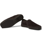 TOM FORD - Barnes Collapsible-Heel Leather and Suede Espadrilles - Brown