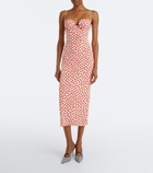 Alaïa Polka-dot jersey midi dress