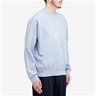 Sporty & Rich Men's Conneticut Crest Crew Sweat in Washed Periwinkle
